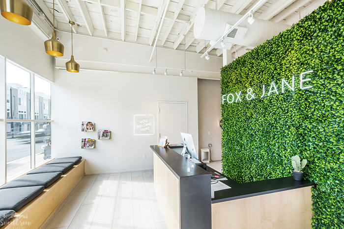 Reception area of salon 