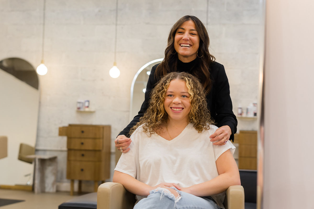 Working area of salon 